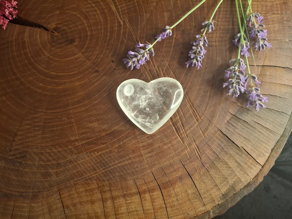 Cœur cristal de roche 5 cm