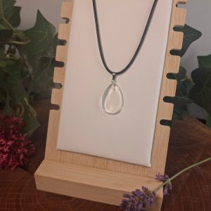 Collier cristal de roche goutte