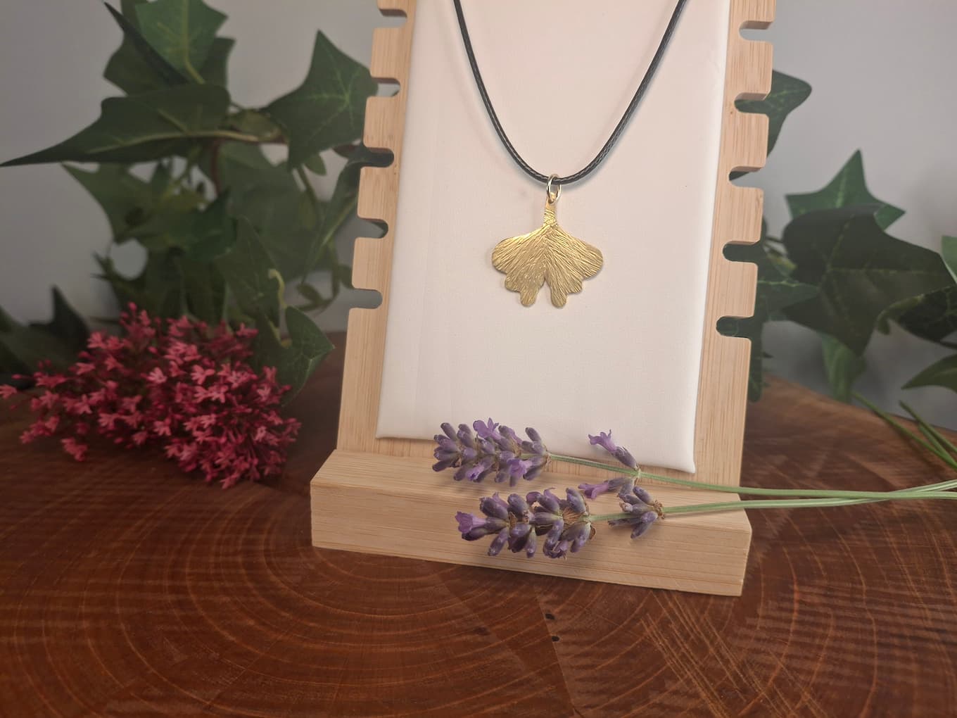 Collier feuille de gingko