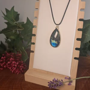 Collier labradorite serti 4cm