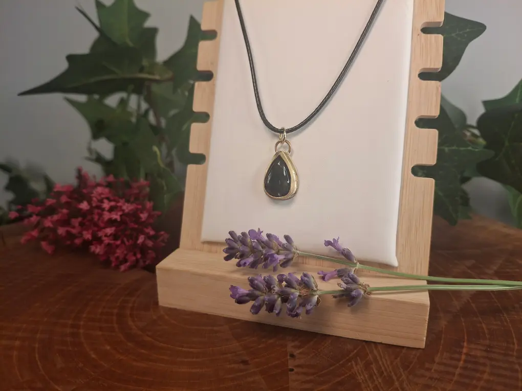 Collier labradorite serti mini
