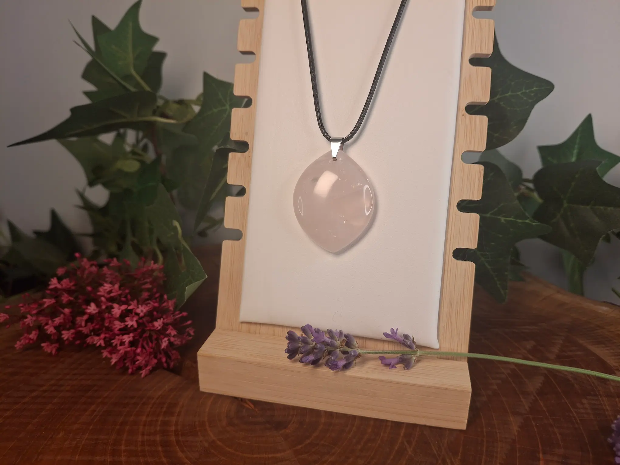Collier quartz rose