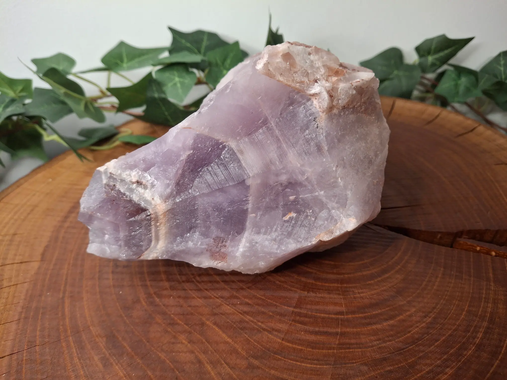 druse améthyste sur bois