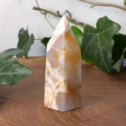 Agate fleur de cerisier pointe