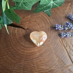 coeur agate fleur